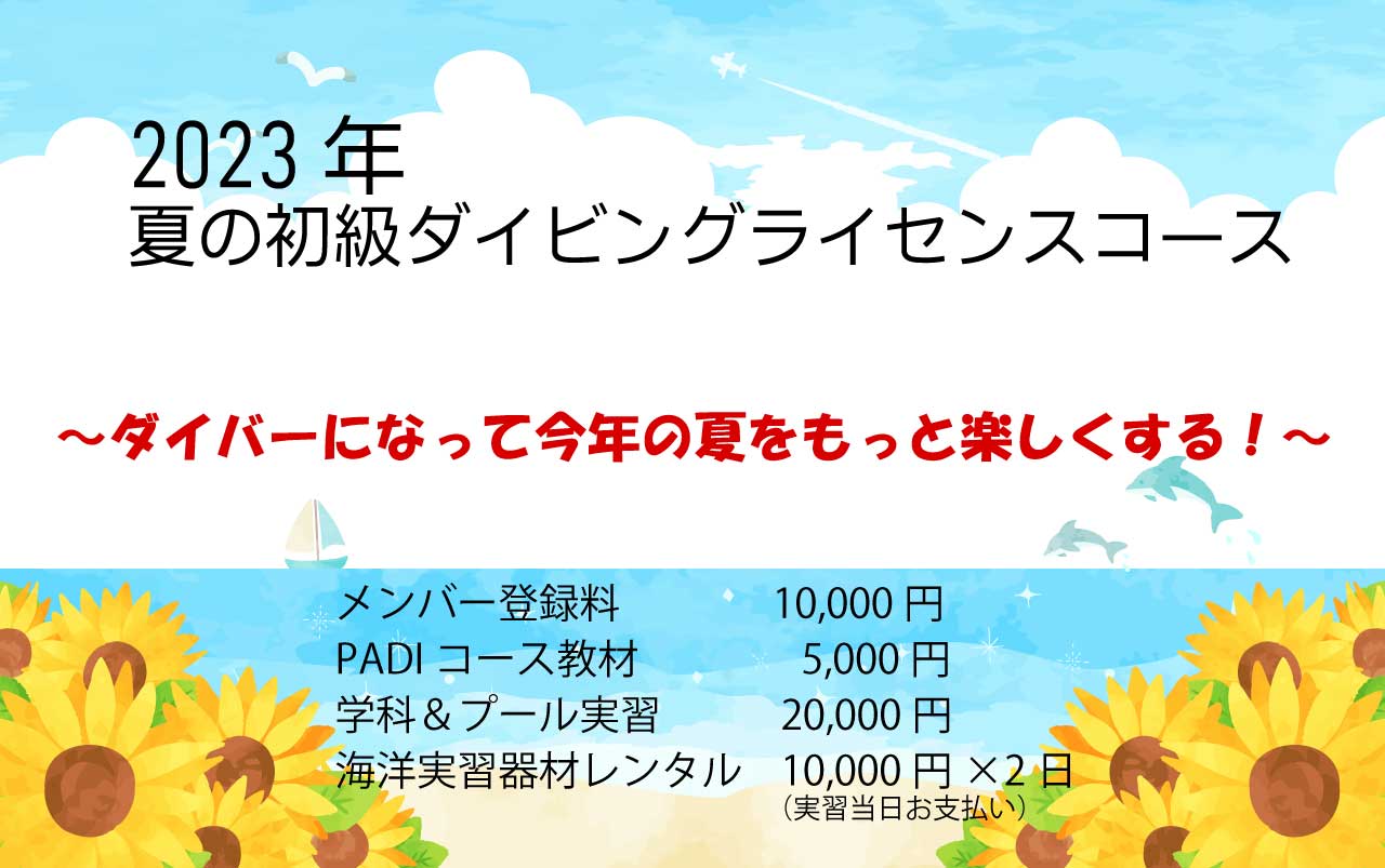 ~ダイバーになって今年の夏をもっと楽しくする!~